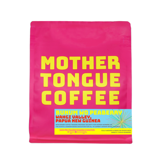 BUNUM WO ESTATE PEABERRY - Wahgi Valley, Papua New Guinea - A Medium Roast (washed process) - Mother Tongue Coffee